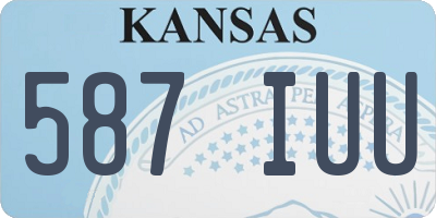 KS license plate 587IUU