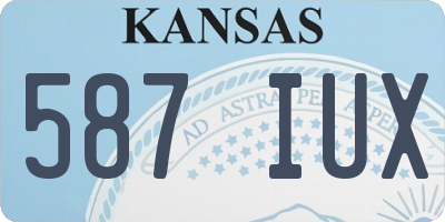 KS license plate 587IUX