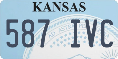 KS license plate 587IVC