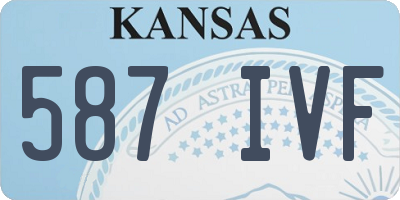 KS license plate 587IVF