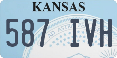 KS license plate 587IVH