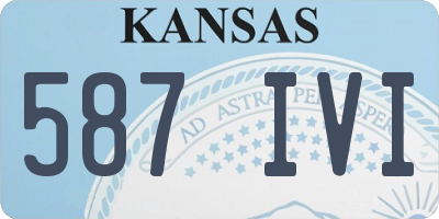 KS license plate 587IVI