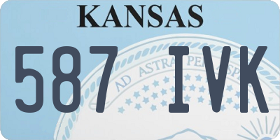 KS license plate 587IVK