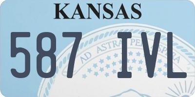 KS license plate 587IVL
