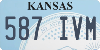 KS license plate 587IVM