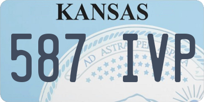 KS license plate 587IVP