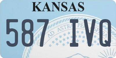 KS license plate 587IVQ