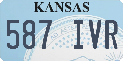 KS license plate 587IVR