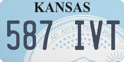 KS license plate 587IVT