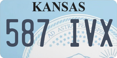 KS license plate 587IVX