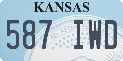 KS license plate 587IWD