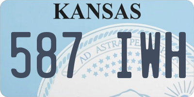 KS license plate 587IWH