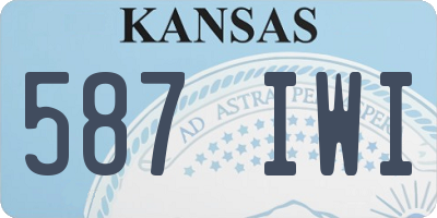 KS license plate 587IWI