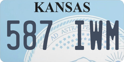 KS license plate 587IWM