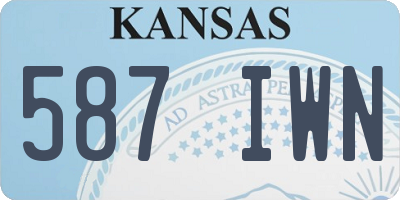 KS license plate 587IWN