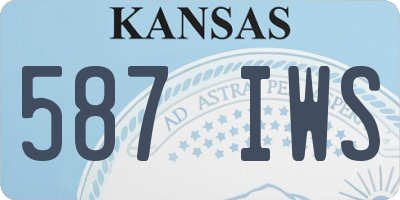KS license plate 587IWS