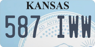 KS license plate 587IWW