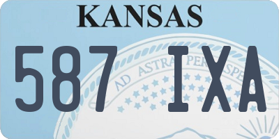 KS license plate 587IXA