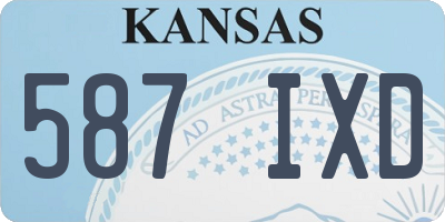 KS license plate 587IXD