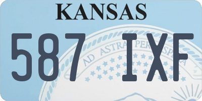 KS license plate 587IXF