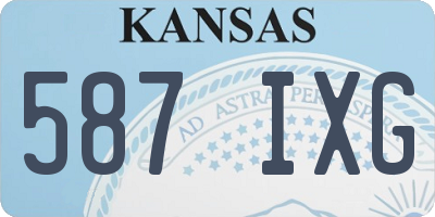 KS license plate 587IXG