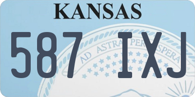 KS license plate 587IXJ