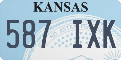 KS license plate 587IXK