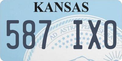 KS license plate 587IXO