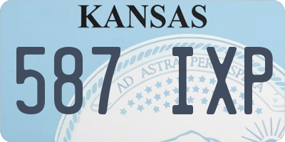 KS license plate 587IXP