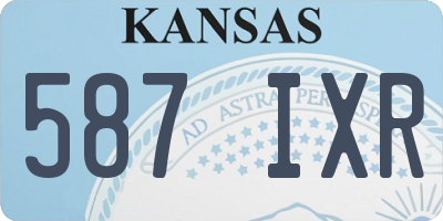 KS license plate 587IXR