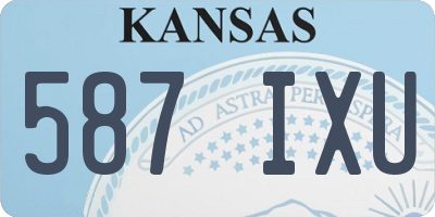KS license plate 587IXU