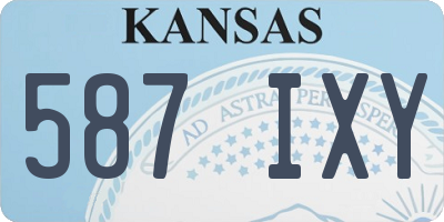 KS license plate 587IXY