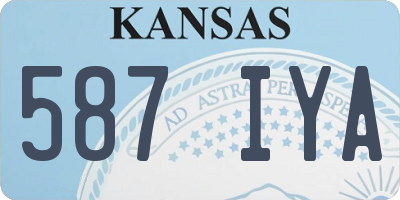 KS license plate 587IYA