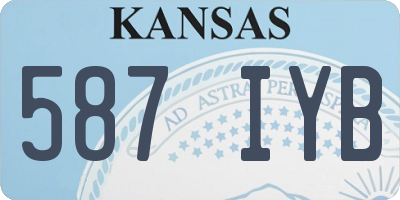 KS license plate 587IYB