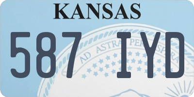 KS license plate 587IYD