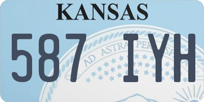KS license plate 587IYH