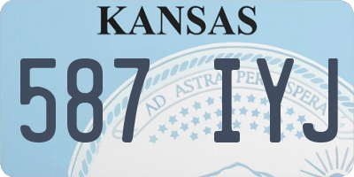 KS license plate 587IYJ