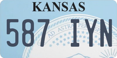 KS license plate 587IYN