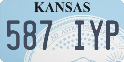KS license plate 587IYP