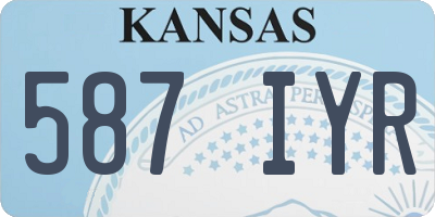 KS license plate 587IYR