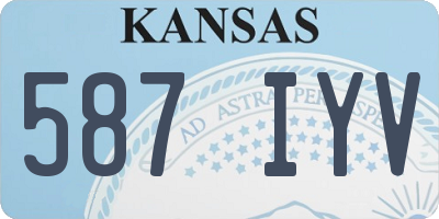 KS license plate 587IYV