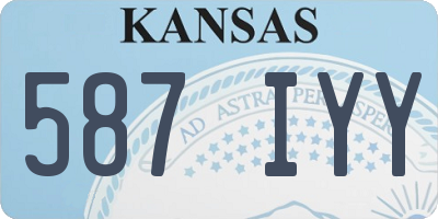 KS license plate 587IYY
