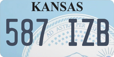 KS license plate 587IZB