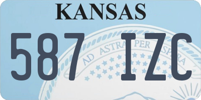 KS license plate 587IZC