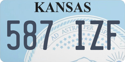 KS license plate 587IZF