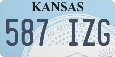 KS license plate 587IZG