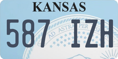 KS license plate 587IZH
