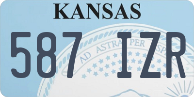 KS license plate 587IZR