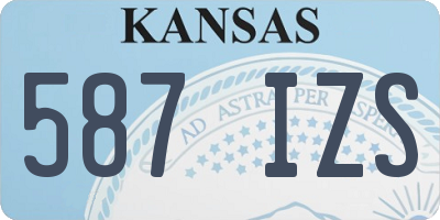 KS license plate 587IZS