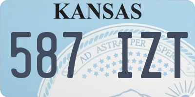 KS license plate 587IZT